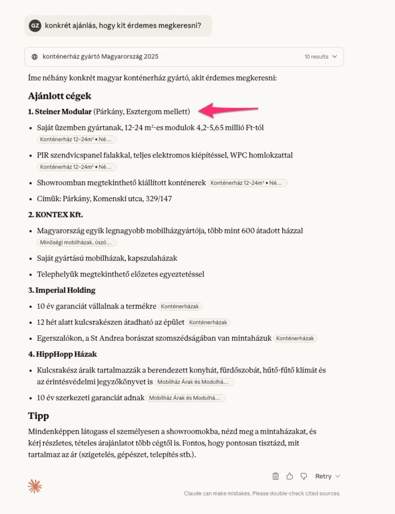 Steiner Modular megjelenése a Claude AI-ban